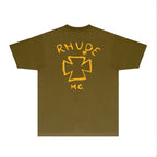 Rhude T-shirts Printed Trendy Pure Cotton