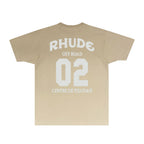 Rhude T-shirts Printed Trendy Pure Cotton