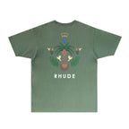 Rhude T-shirts Printed Trendy Pure Cotton
