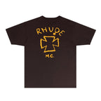 Rhude T-shirts Printed Trendy Pure Cotton