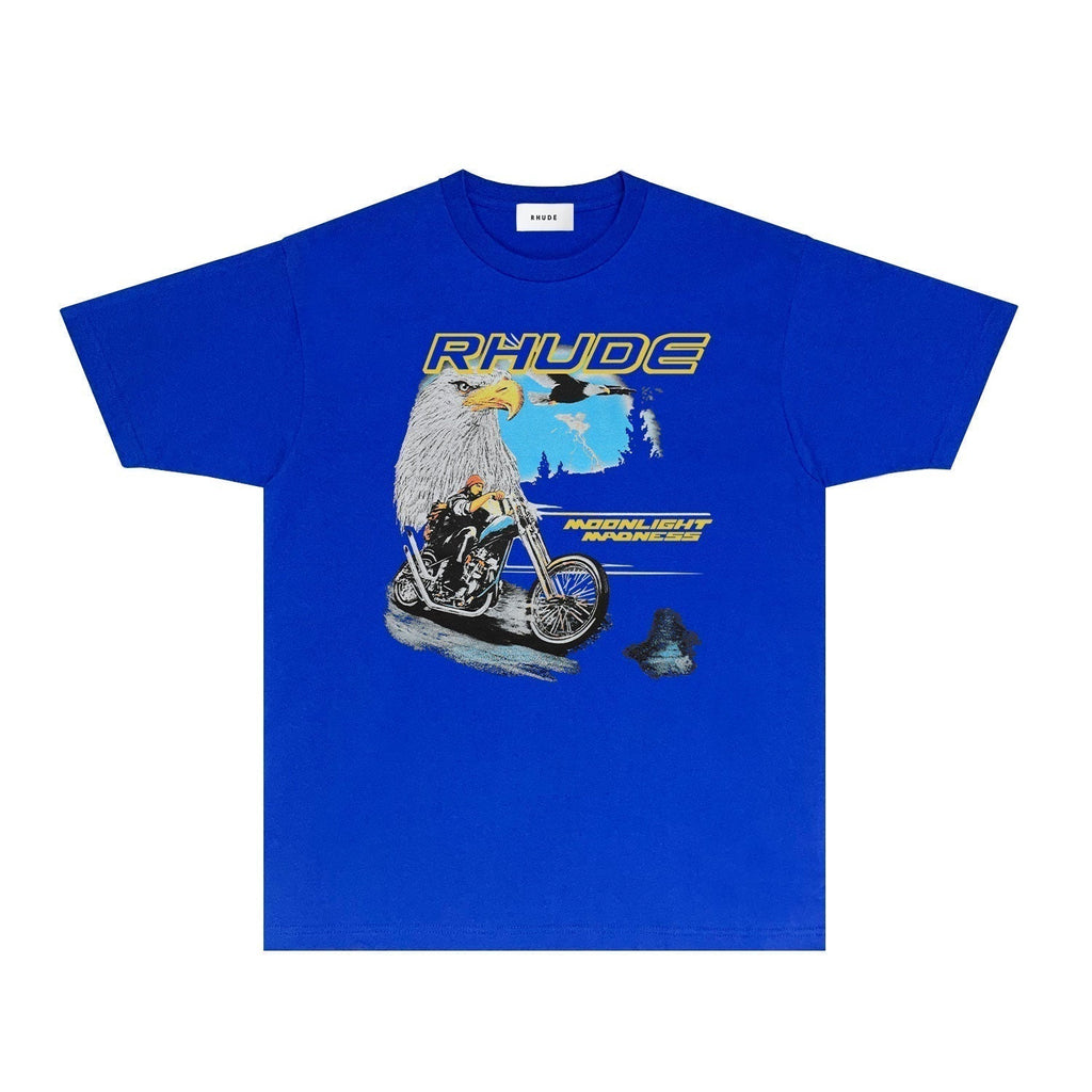 Rhude T-shirts Printed Trendy Pure Cotton