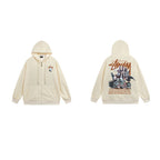 Stussy Hoodie Zip-Up Cardigan Fleece Hooded Sweater