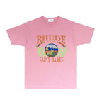 Rhude T-shirts Printed Trendy Pure Cotton