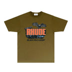 Rhude T-shirts Printed Trendy Pure Cotton