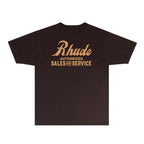 Rhude T-shirts Printed Trendy Pure Cotton
