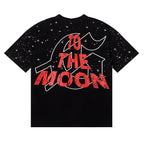Godspeed T-shirts Astronaut Earth Gypsy Printing Cotton Casual Short Sleeve Men and Women