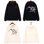 Palm Angels Hoodie Smoke Letter Flame Print Hooded Sweater