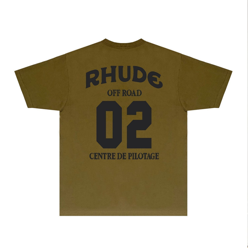 Rhude T-shirts Printed Trendy Pure Cotton