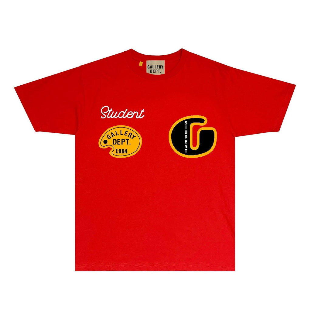 Gallery Dept T Shirt Retro Printed Loose Short-Sleeved Shirt