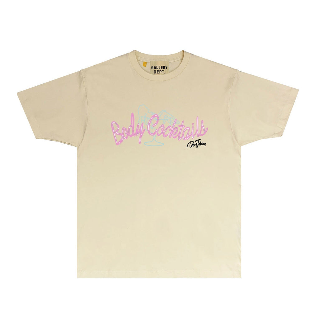 Gallery Dept T Shirt Retro Printed Loose Short-Sleeved Shirt