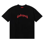 Godspeed T-shirts Skull Rose Clock Plate Double Yarn Cotton Casual Short Sleeve Men and Women