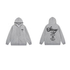 Stussy Hoodie Zip-Up Cardigan Fleece Hooded Sweater