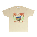 Rhude T-shirts Printed Trendy Pure Cotton