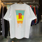 Rhude T-shirts Cotton Short Sleeves Loose Men and Women