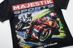 MAJESTIK Motorcycle World Tour Graphic T-Shirt ¡ª detail